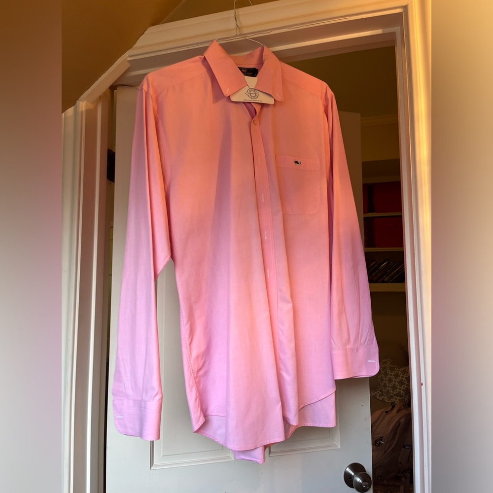 Coral vineyard vines slim fit Tucker shirt
